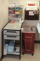 Clean phlebotomy work area