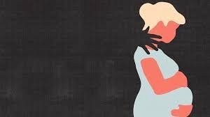 Illustration of violence against pregnant women