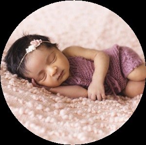 Infant lying on blanket