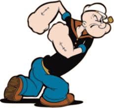 Cartoon of a muscular character representing protein's role in muscle