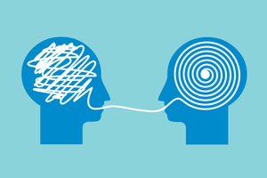Conceptual illustration of communication and understanding