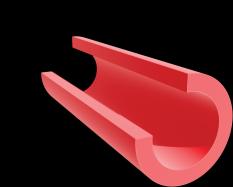 Healthy artery with normal blood flow