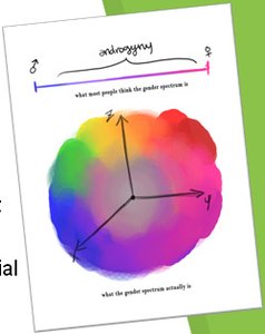 Diagram showing the gender spectrum as multidimensional