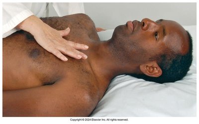 Palpation of the precordium