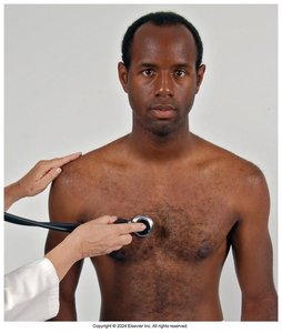 Auscultation of an infant's heart