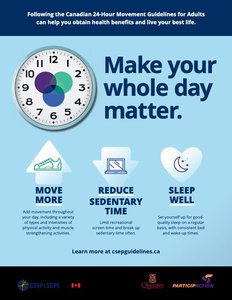 Poster: Make your whole day matter - Move more, reduce sedentary time, sleep well