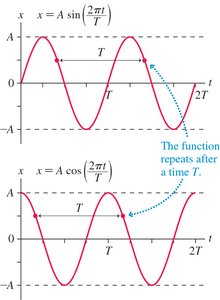 Sinusoidal function graphs