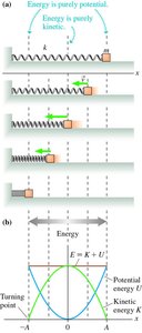 Energy at equilibrium and maximum displacement