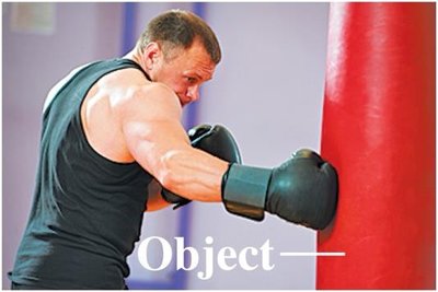 Boxer punching a bag (force acts on object)
