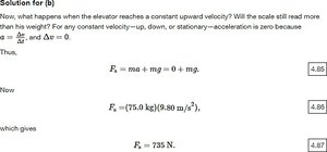 Calculation for elevator apparent weight