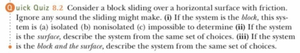 Quick Quiz 8.2: Block sliding with friction