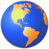 Globe representing large-scale systems in physics