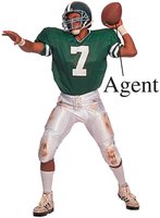 Football player as the agent exerting force