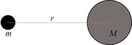 two masses separated by distance r
