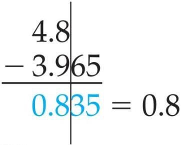 Subtraction with significant figures