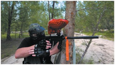 Paintball fired horizontally diagram