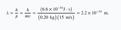 Calculation of de Broglie wavelength for a football