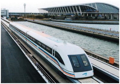 Maglev train using electromagnets