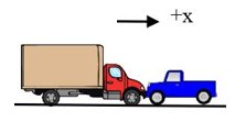 Two trucks pushing