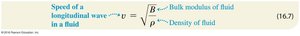 Equation for speed of sound in a fluid