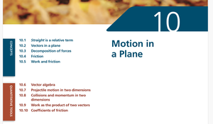 Chapter 10 Motion in a Plane overview slide