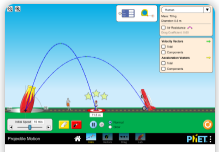 PhET simulation of projectile motion
