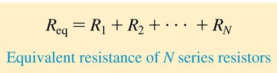 Equivalent resistance of N series resistors