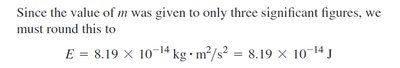 Rounding the result to three significant figures