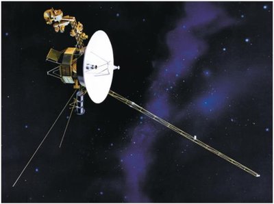 Voyager space probe in space