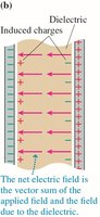 Net field with dielectric present