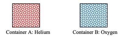 Containers of helium and oxygen