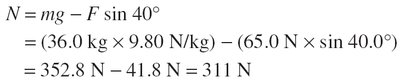 Normal force calculation