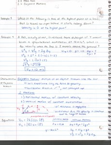 Projectile motion example with velocity components