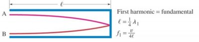 Standing wave in closed tube, first harmonic