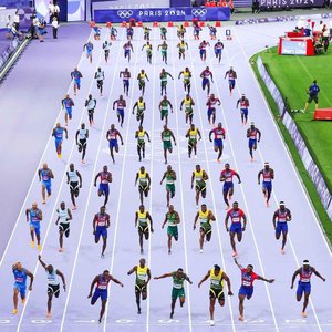 Olympic runners motion diagram