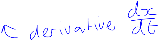 Derivative notation for instantaneous velocity