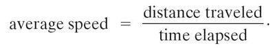 Average speed formula