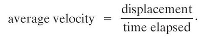 Average velocity formula