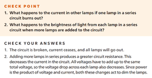 Check point: Series circuit behavior.