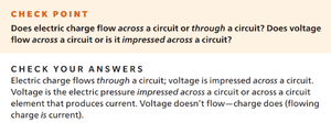 Check point: Voltage and electron flow.