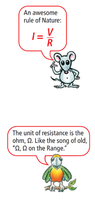 Ohm's Law and unit of resistance.