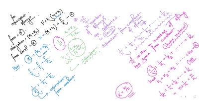Potential energy in equivalent spring systems