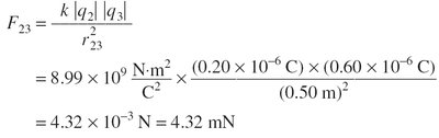 Calculation of force F23
