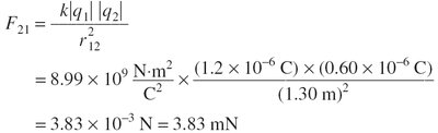 Calculation of force F21