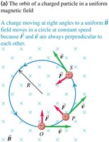 Circular motion of a charged particle in a magnetic field