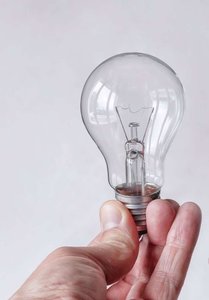 Light bulb filament illustrating temperature dependence of resistance