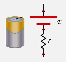 Battery and internal resistance schematic