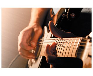 Guitar string being bent
