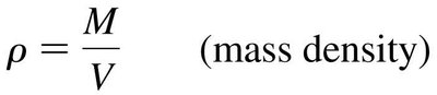 Mass density formula