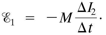 Mutual inductance equation